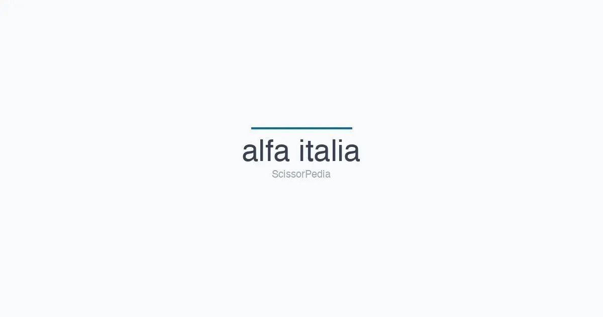 alfa italia shears