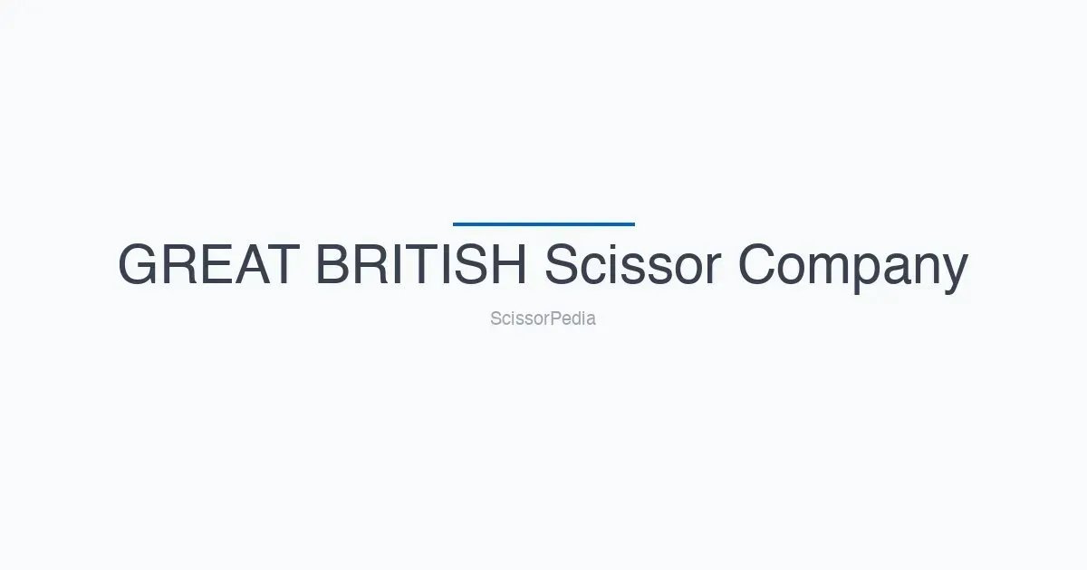 GREAT BRITISH Scissor Company shears