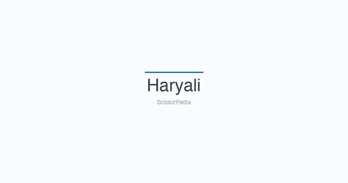 Haryali shears